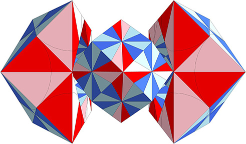 A rhombic dodecahedron is shown to be at the center of the quanta module construction of the vector equilibrium (VE).