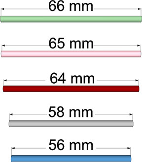 Strut lengths for a 16 inch diameter 4F class 1 geodesic sphere with icosahedron symmetry.