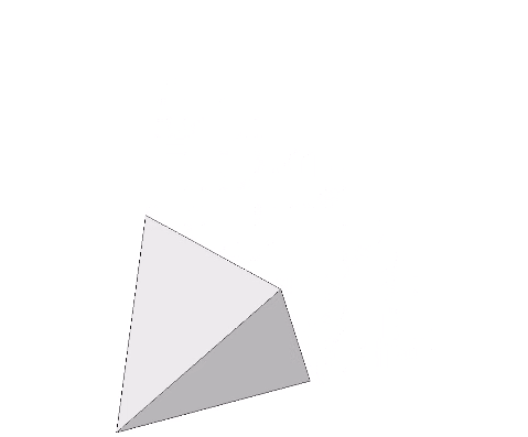 One face of regular tetrahedron is pulled outward to the right, creating a regular tetrahedron of twice its original edge length, then pushed inward from its front face back to its original size, repositioned at new coordinates.