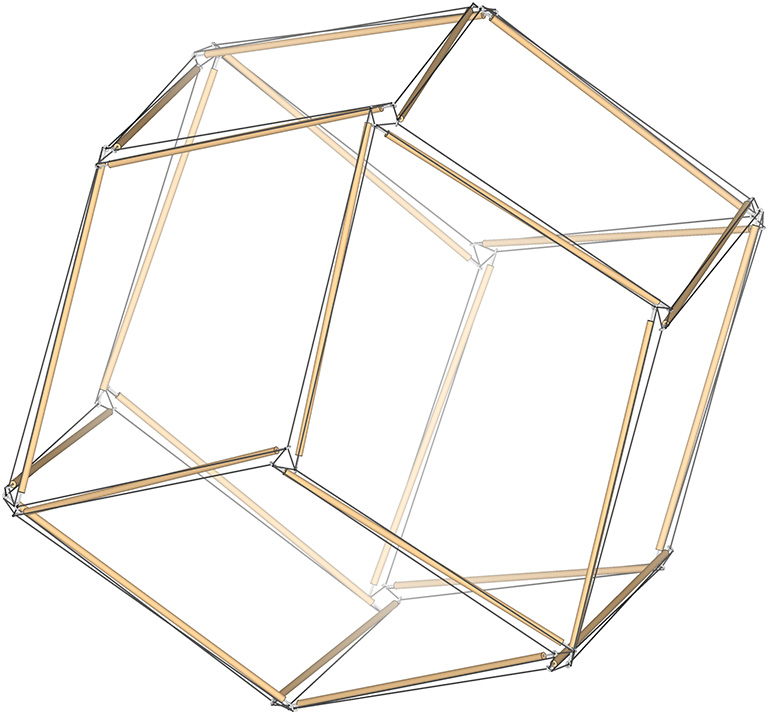 24-strut rhombic dodecahedon.