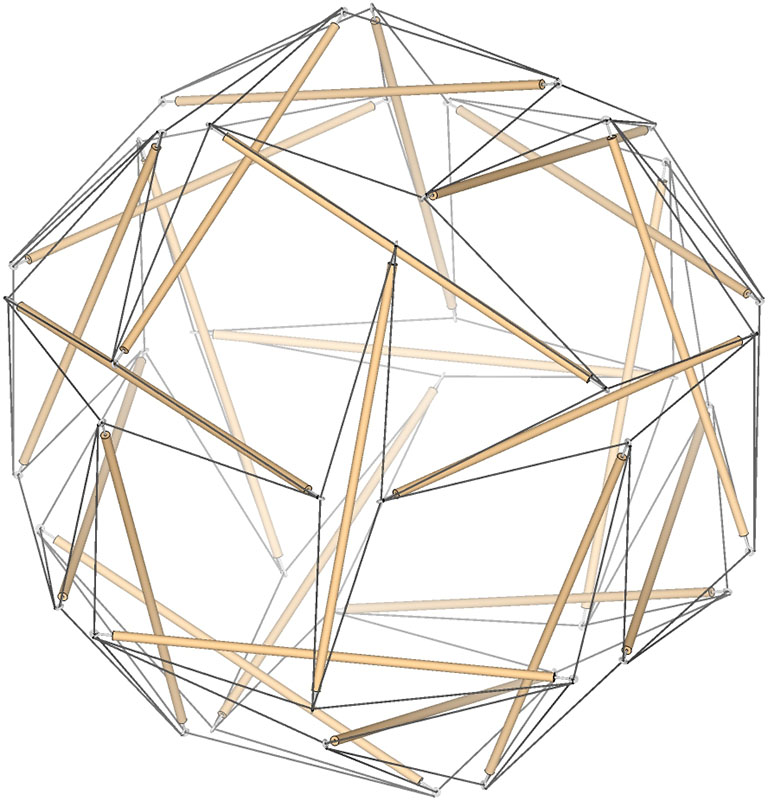 24-strut tensegrity sphere.