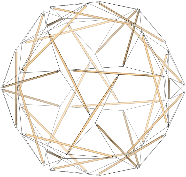 30-strut tensegrity sphere.
